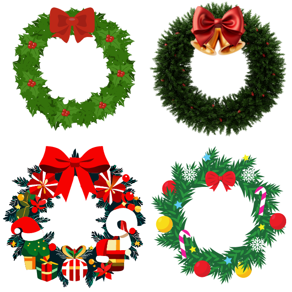 Vòng nguyệt quế noel vector