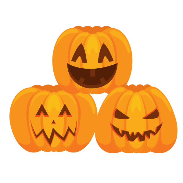  Hình bí ngô Halloween vector cho trang trí