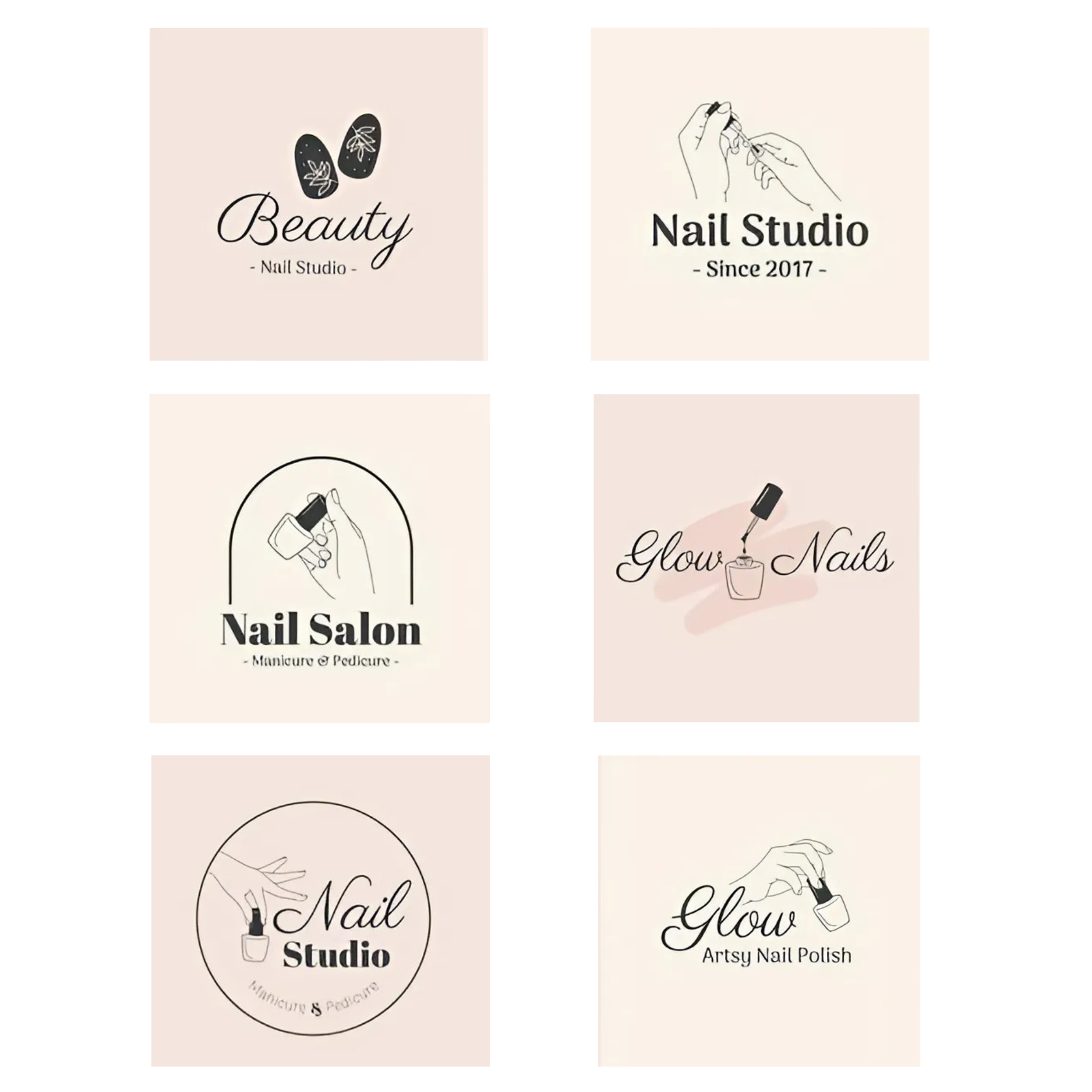 Mẫu kiểu chữ Nails đa dạng cho thiết kế logo